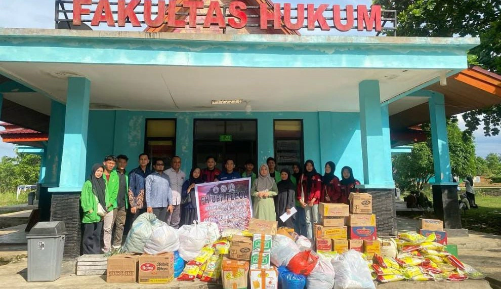 Pengumpulan dan Penyerahan Donasi Bencana Alam oleh Fakultas Hukum Universitas Pasir Pengaraian